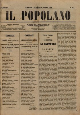 Il popolano Samstag 10. März 1849