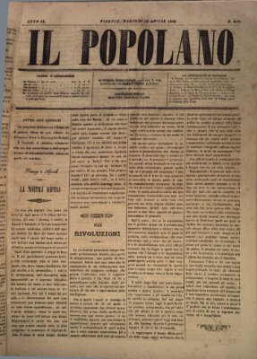 Il popolano Dienstag 10. April 1849