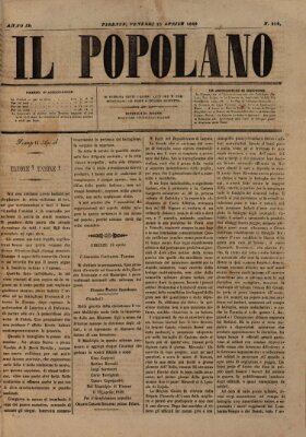 Il popolano Freitag 13. April 1849