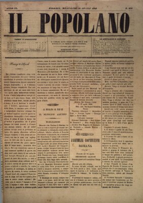 Il popolano Mittwoch 18. April 1849