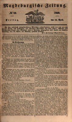 Magdeburgische Zeitung Freitag 14. April 1848