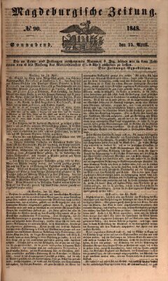 Magdeburgische Zeitung Samstag 15. April 1848