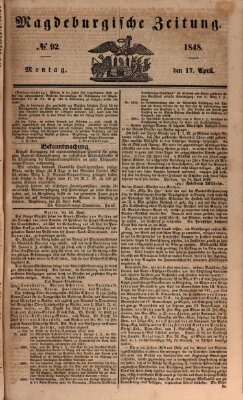 Magdeburgische Zeitung Montag 17. April 1848