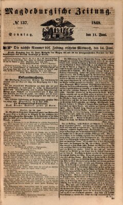 Magdeburgische Zeitung Sonntag 11. Juni 1848