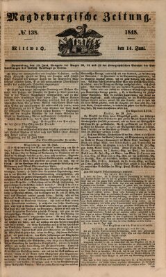 Magdeburgische Zeitung Mittwoch 14. Juni 1848