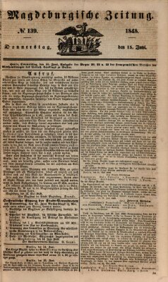 Magdeburgische Zeitung Donnerstag 15. Juni 1848