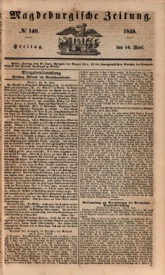 Magdeburgische Zeitung Freitag 16. Juni 1848