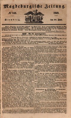 Magdeburgische Zeitung Dienstag 20. Juni 1848