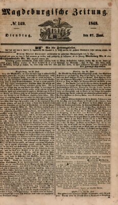 Magdeburgische Zeitung Dienstag 27. Juni 1848