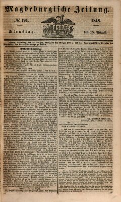 Magdeburgische Zeitung Dienstag 15. August 1848