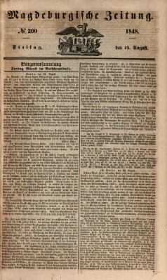 Magdeburgische Zeitung Freitag 25. August 1848