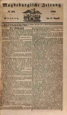 Magdeburgische Zeitung Dienstag 29. August 1848