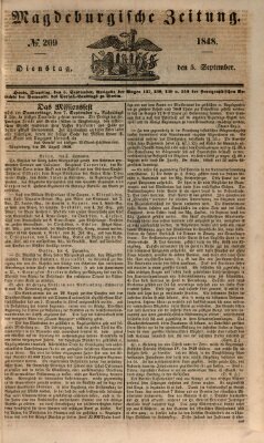 Magdeburgische Zeitung Dienstag 5. September 1848