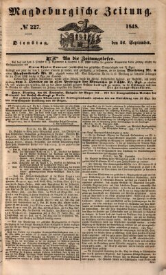 Magdeburgische Zeitung Dienstag 26. September 1848