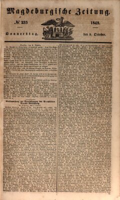 Magdeburgische Zeitung Donnerstag 5. Oktober 1848