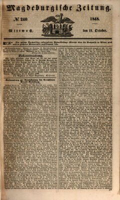 Magdeburgische Zeitung Mittwoch 11. Oktober 1848