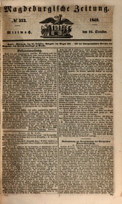 Magdeburgische Zeitung Mittwoch 25. Oktober 1848