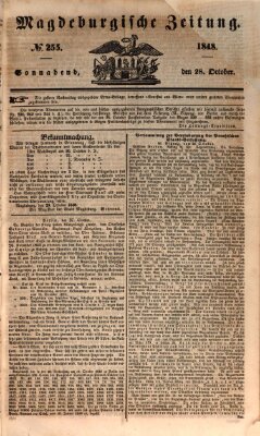 Magdeburgische Zeitung Samstag 28. Oktober 1848