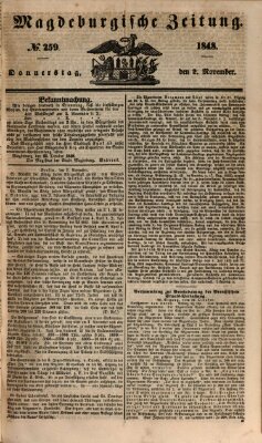 Magdeburgische Zeitung Donnerstag 2. November 1848