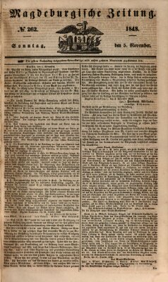 Magdeburgische Zeitung Sonntag 5. November 1848