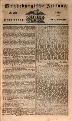 Magdeburgische Zeitung Donnerstag 9. November 1848