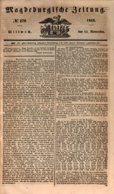 Magdeburgische Zeitung Mittwoch 15. November 1848