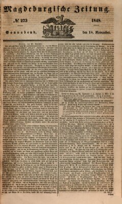 Magdeburgische Zeitung Samstag 18. November 1848