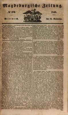 Magdeburgische Zeitung Mittwoch 22. November 1848