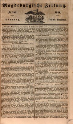 Magdeburgische Zeitung Sonntag 26. November 1848