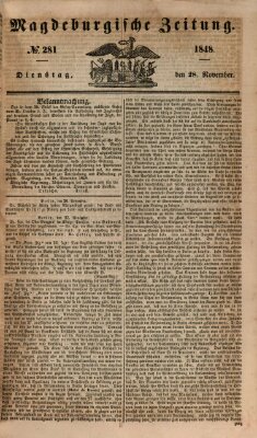 Magdeburgische Zeitung Dienstag 28. November 1848