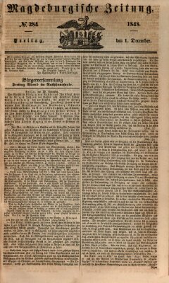 Magdeburgische Zeitung Freitag 1. Dezember 1848