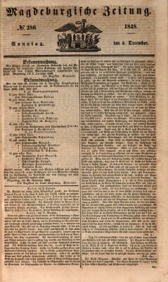 Magdeburgische Zeitung Sonntag 3. Dezember 1848