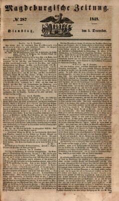 Magdeburgische Zeitung Dienstag 5. Dezember 1848