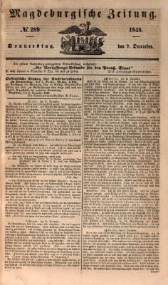 Magdeburgische Zeitung Donnerstag 7. Dezember 1848