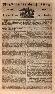 Magdeburgische Zeitung Donnerstag 14. Dezember 1848