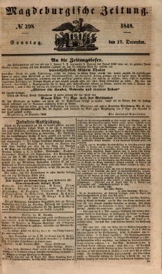 Magdeburgische Zeitung Sonntag 17. Dezember 1848