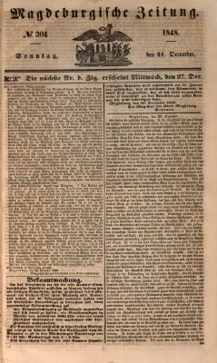 Magdeburgische Zeitung Sonntag 24. Dezember 1848