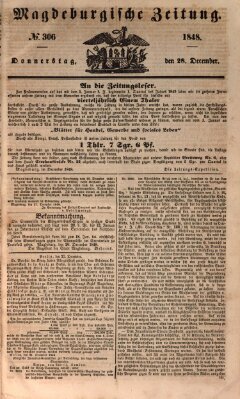 Magdeburgische Zeitung Donnerstag 28. Dezember 1848