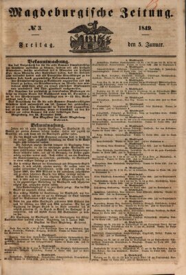 Magdeburgische Zeitung Freitag 5. Januar 1849