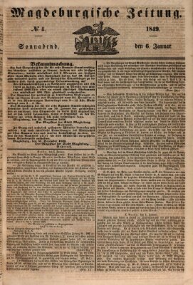 Magdeburgische Zeitung Samstag 6. Januar 1849