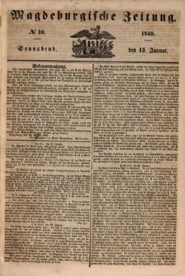 Magdeburgische Zeitung Samstag 13. Januar 1849