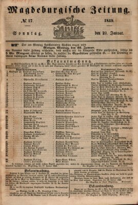 Magdeburgische Zeitung Sonntag 21. Januar 1849