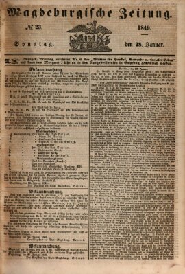 Magdeburgische Zeitung Sonntag 28. Januar 1849