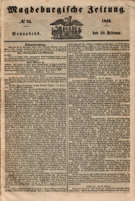 Magdeburgische Zeitung Samstag 10. Februar 1849