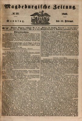 Magdeburgische Zeitung Sonntag 11. Februar 1849