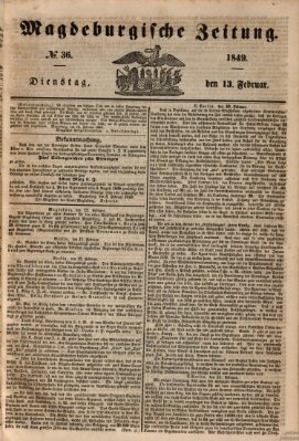 Magdeburgische Zeitung Dienstag 13. Februar 1849