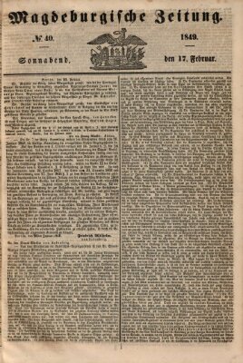 Magdeburgische Zeitung Samstag 17. Februar 1849