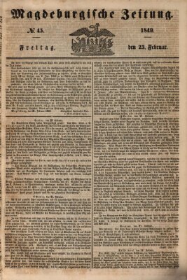 Magdeburgische Zeitung Freitag 23. Februar 1849