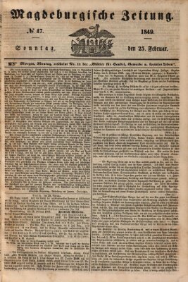 Magdeburgische Zeitung Sonntag 25. Februar 1849