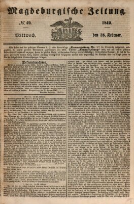 Magdeburgische Zeitung Mittwoch 28. Februar 1849